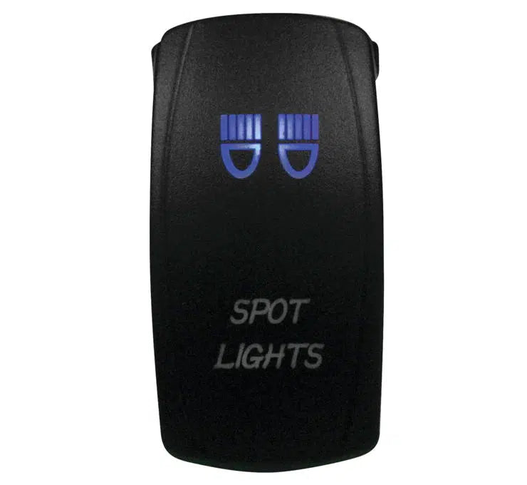 LASER-ETCHED DUAL LED SPOTLIGHT ON/OFF SWITCH-Switch-Dragonfire Racing-Blue-Black Market UTV