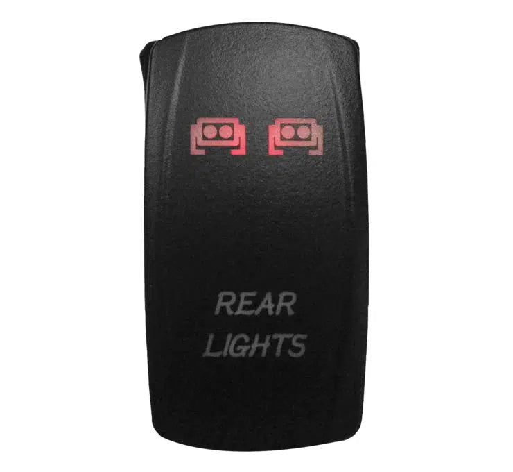 LASER-ETCHED DUAL LED REAR LIGHT ON/OFF SWITCH-Switch-Dragonfire Racing-Red-Black Market UTV