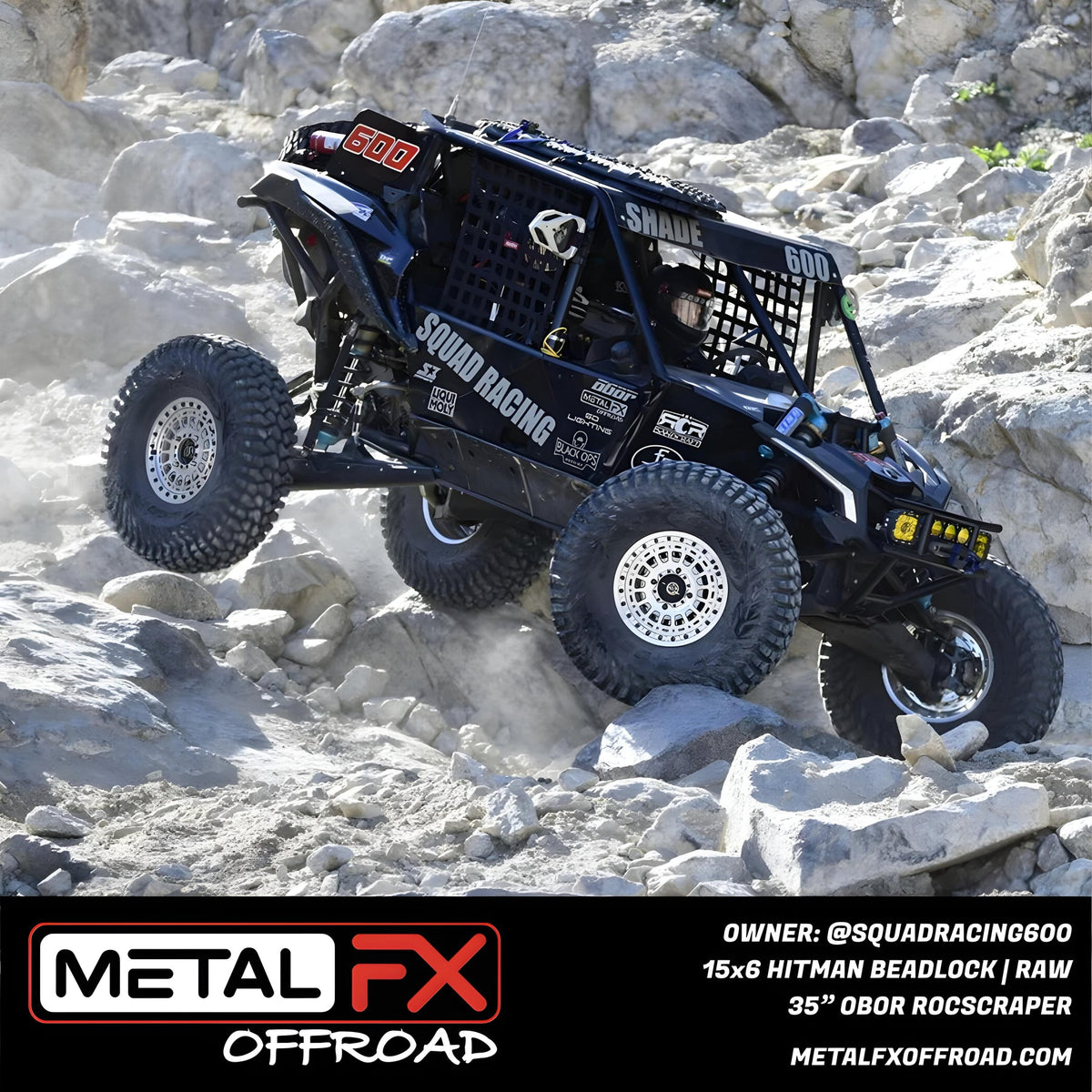 Hitman Beadlock | Raw-Wheels-Metal FX Offroad-15x6 | +38mm/4.5+1.5 | 4x136/4x137 | 78103 (Can-Am / Honda)-Black Market UTV