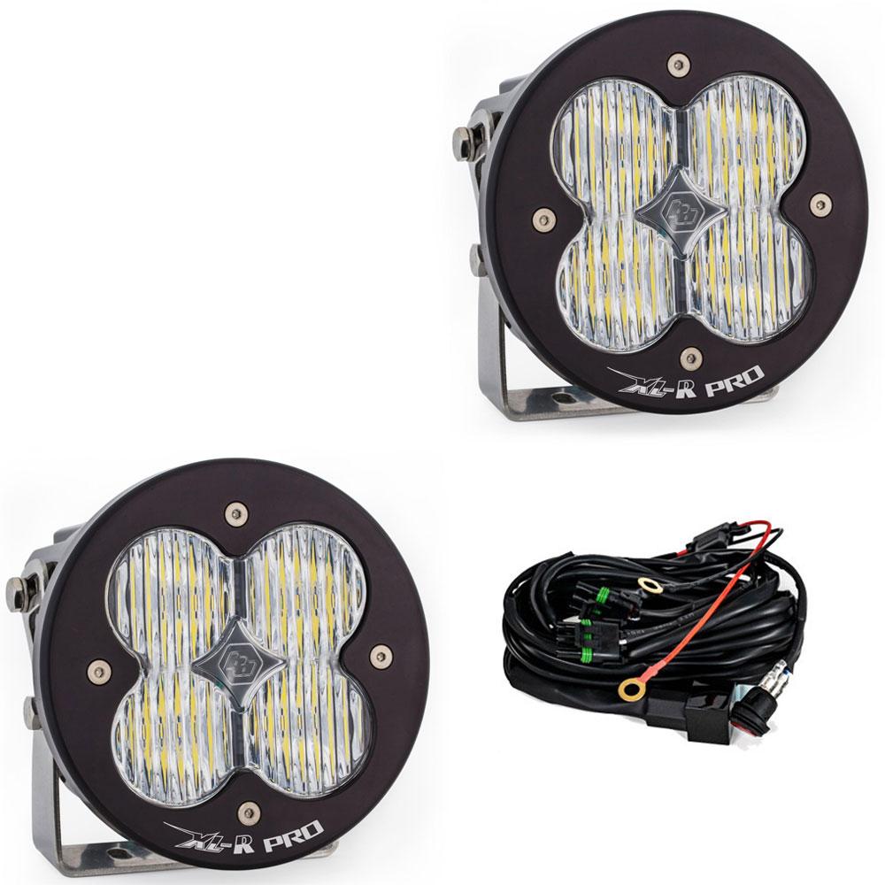 XL-R Pro LED Auxiliary Light Pod Pair - Universal-Lighting Pods-Baja Designs-Clear-Spot-Black Market UTV