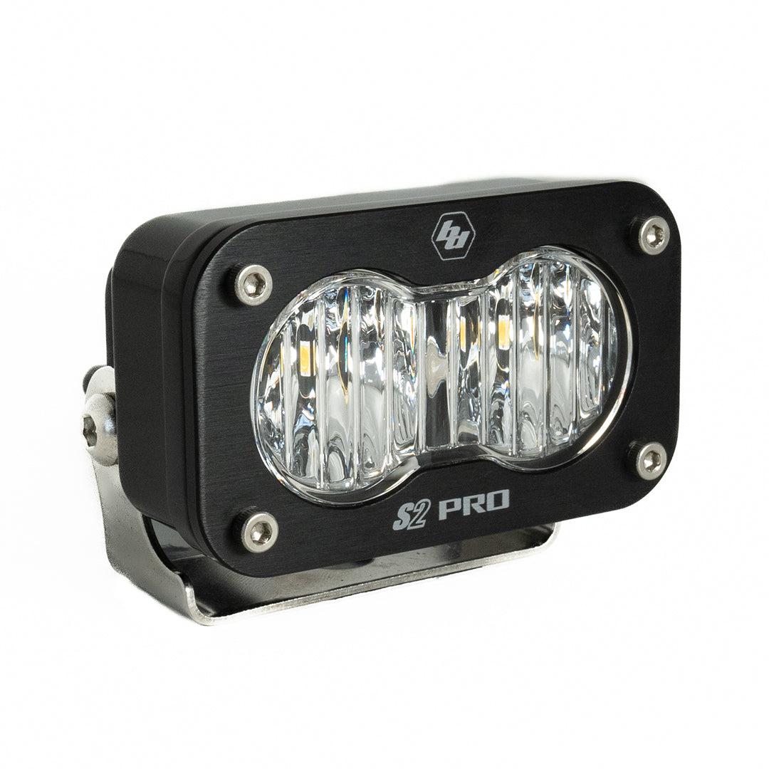 S2 Pro Black LED Auxiliary Light Pod - Universal-Lighting Pods-Baja Designs-Clear-Spot-Black Market UTV