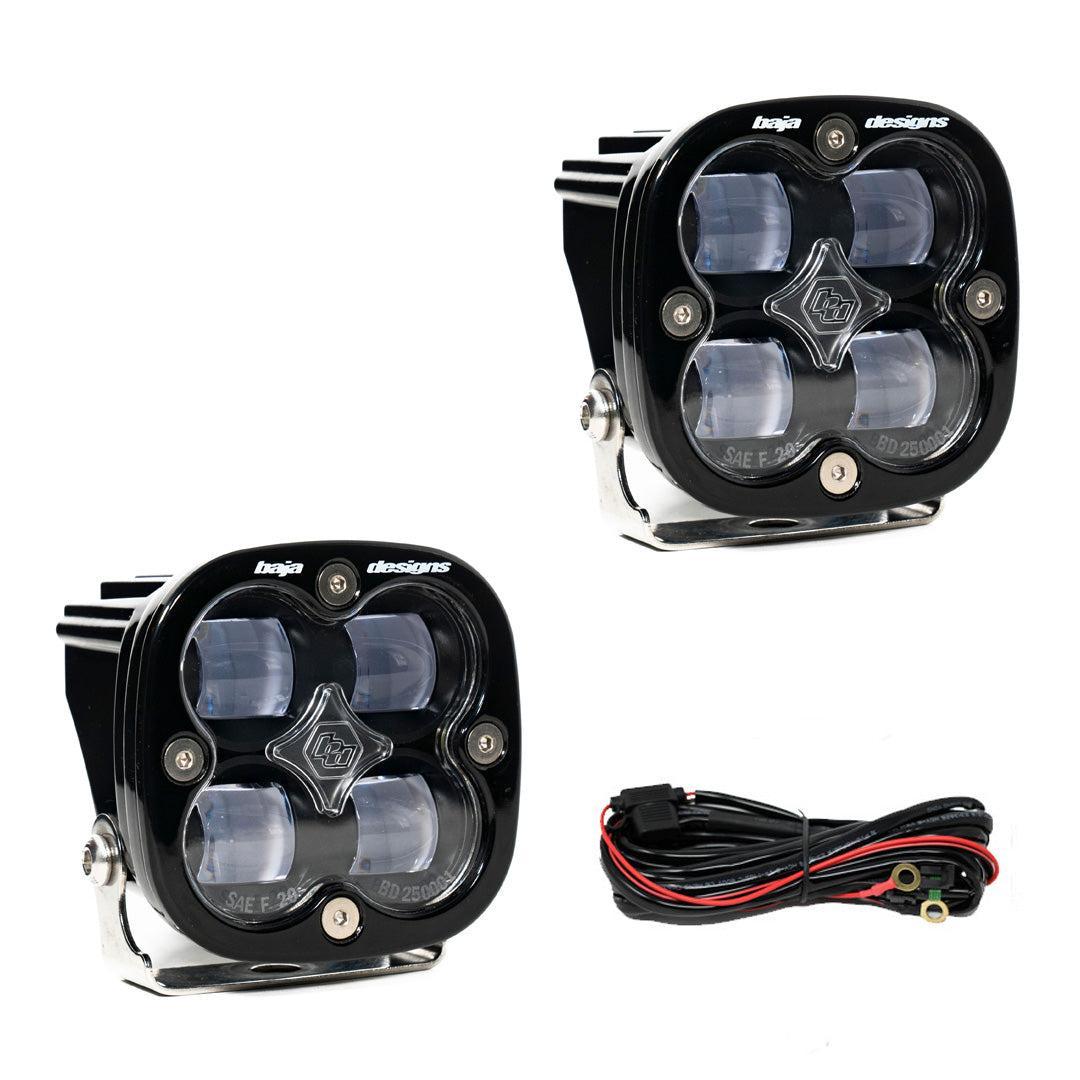 Squadron SAE LED Auxiliary Light Pod Pair - Universal-Lighting Pods-Baja Designs-Clear-Black Market UTV