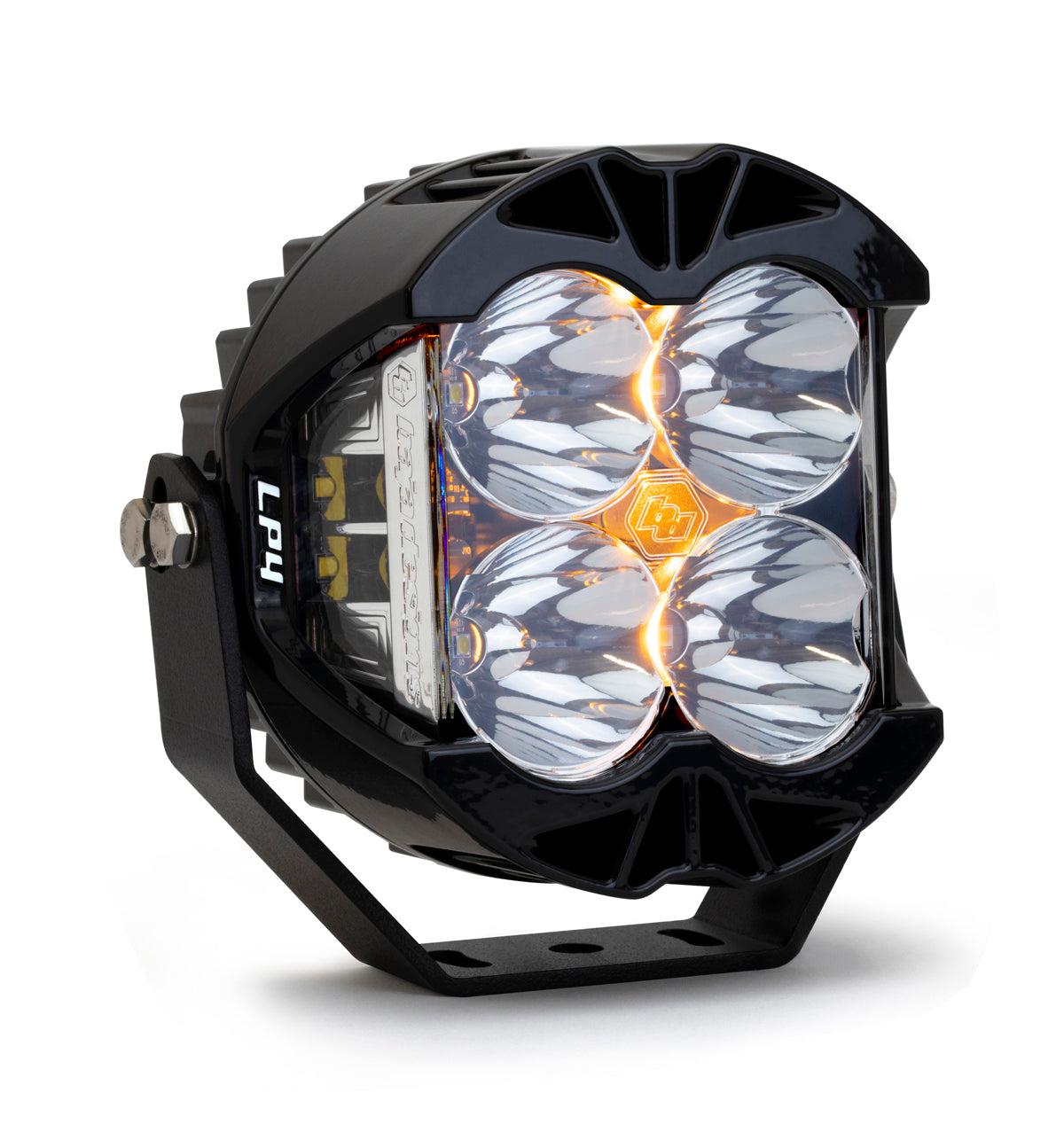 LP4 Pro LED Auxiliary Light Pod - Universal-Lighting Pods-Baja Designs-Spot-Clear-Amber-Black Market UTV