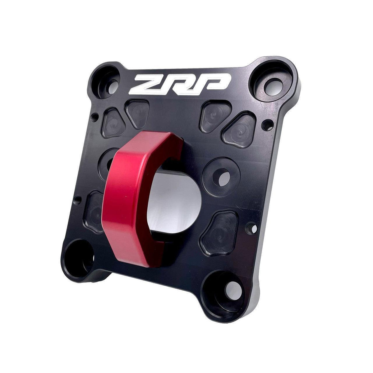 RZR HD Billet Radius Rod Plate-Radius Rod Plate-ZRP-14-16 10mm-Black-Red D-Ring-Black Market UTV