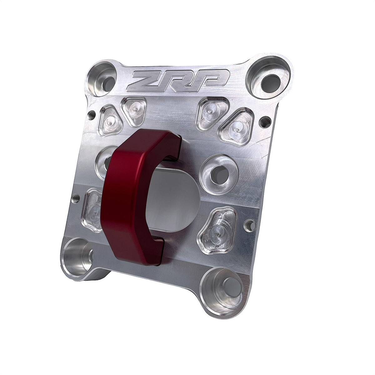 RZR HD Billet Radius Rod Plate-Radius Rod Plate-ZRP-2014-2019 (10mm)-Aluminum-Red D-Ring-Black Market UTV