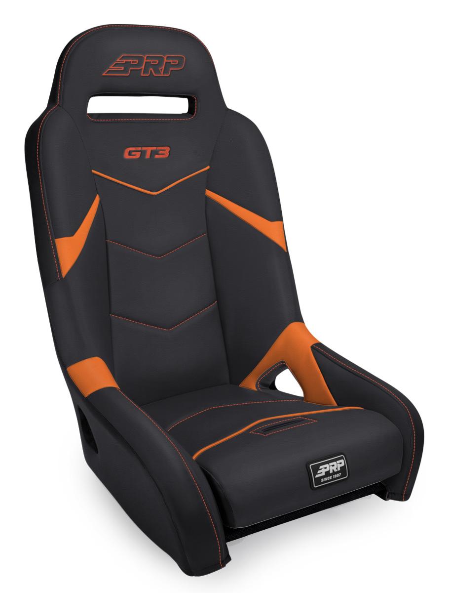 GT3 Suspension Seat (Pre-Designed)-Seats-PRP Seats-Orange-Black Market UTV