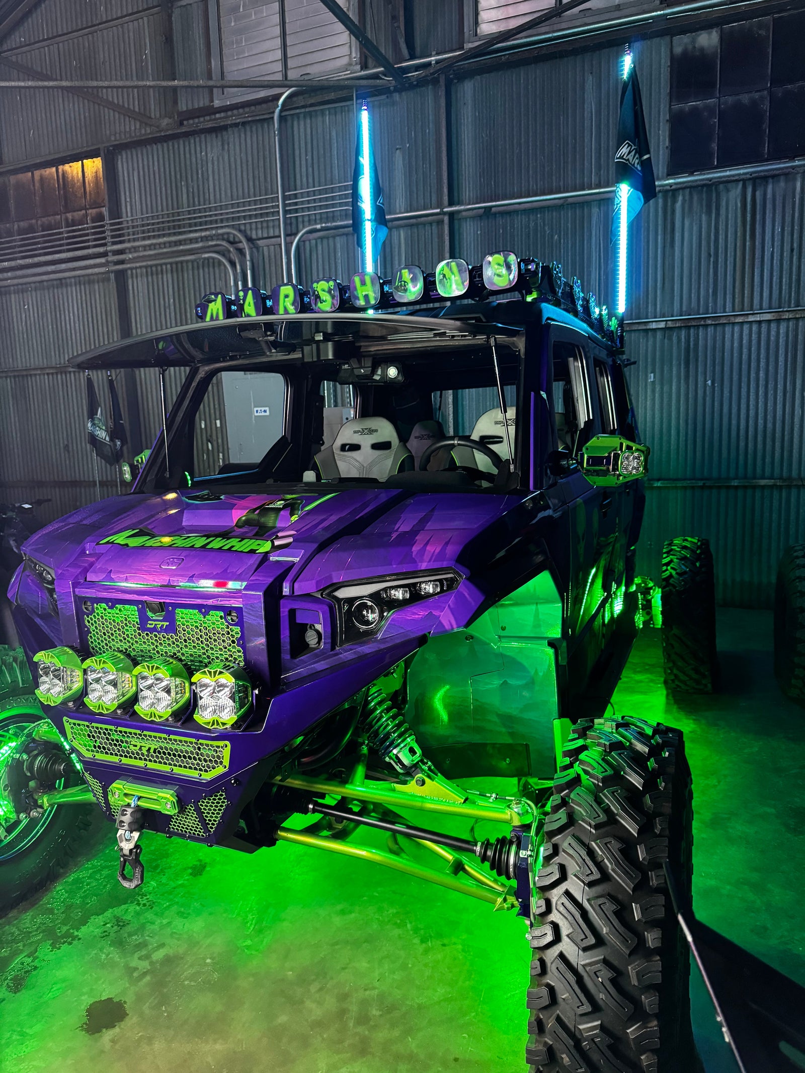 Marshin Whips Rosewell X-2 Billet Rocklights x8 (Kit)-Rock Lights-Marshin Whips-Black Market UTV