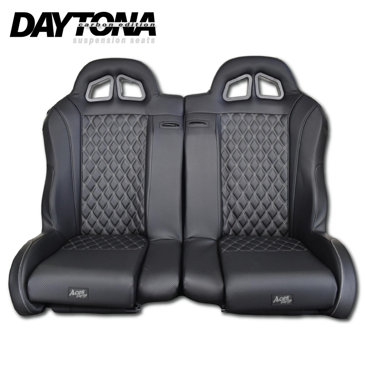 Daytona Split Bench Seat RZR 1000/Turbo-Seats-Aces Racing-Black-(No Harnesses)-Black Market UTV