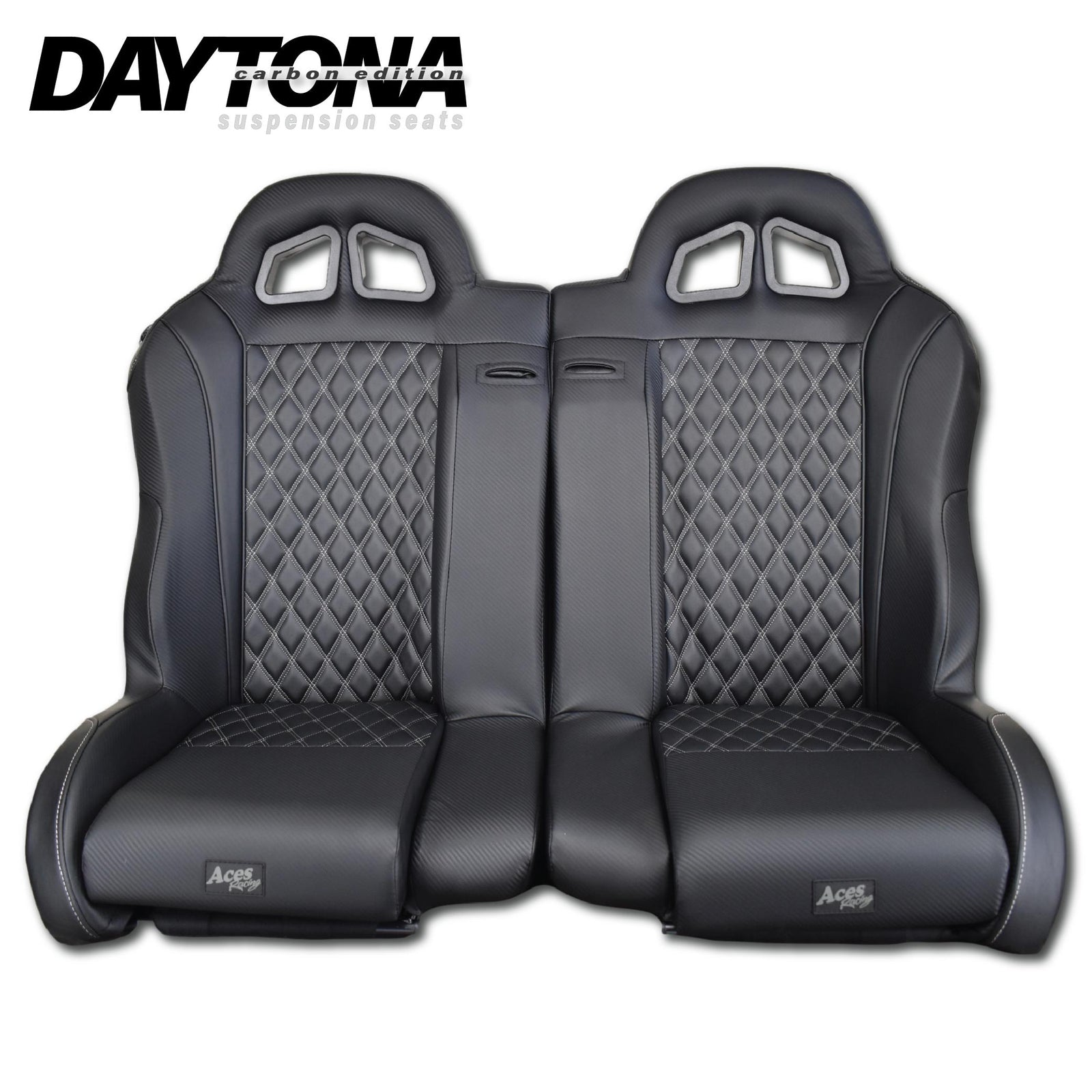 Daytona Split Bench Seat RZR 1000/Turbo-Seats-Aces Racing-Black-(No Harnesses)-Black Market UTV