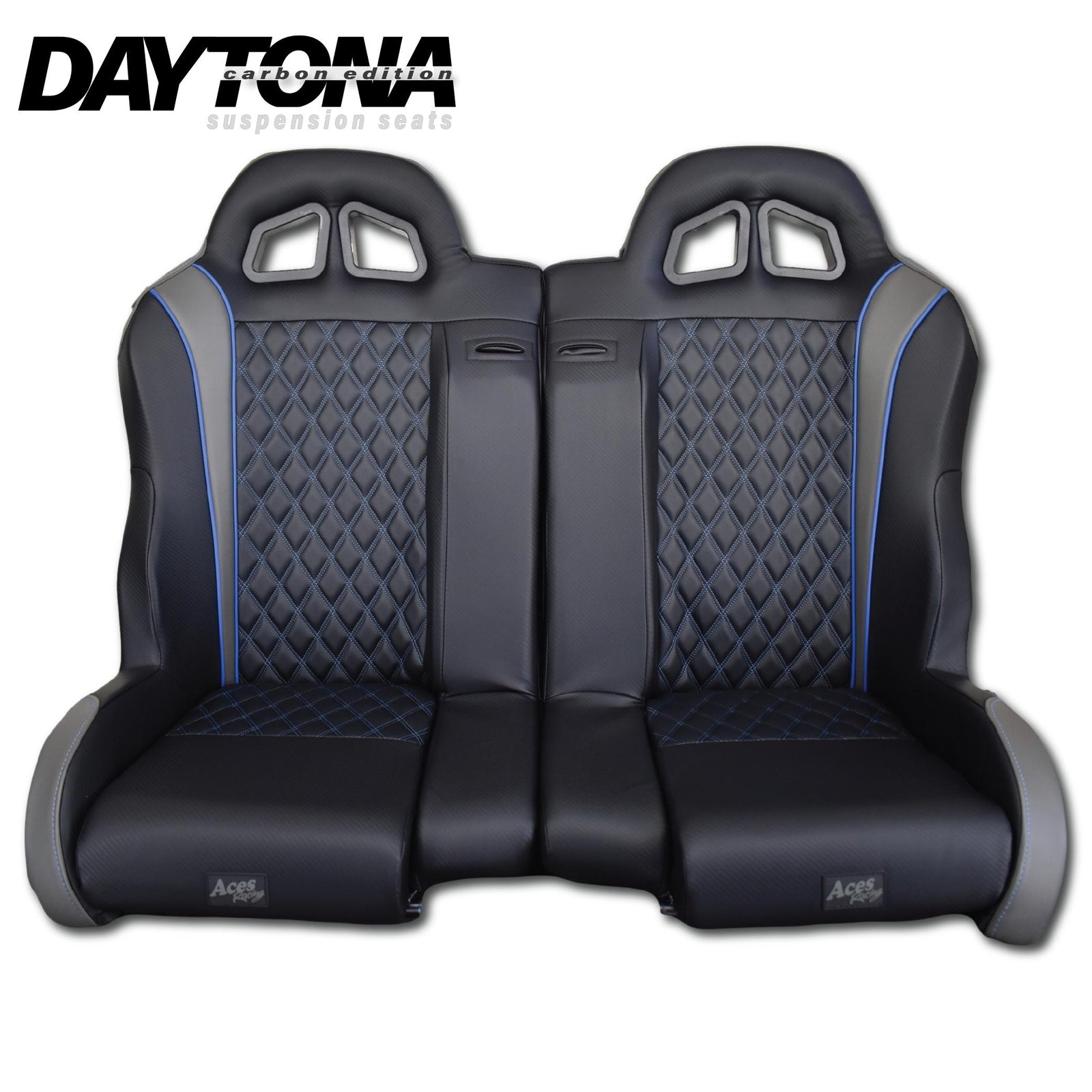 Daytona Split Bench Seat RZR 1000/Turbo-Seats-Aces Racing-Black-(No Harnesses)-Black Market UTV