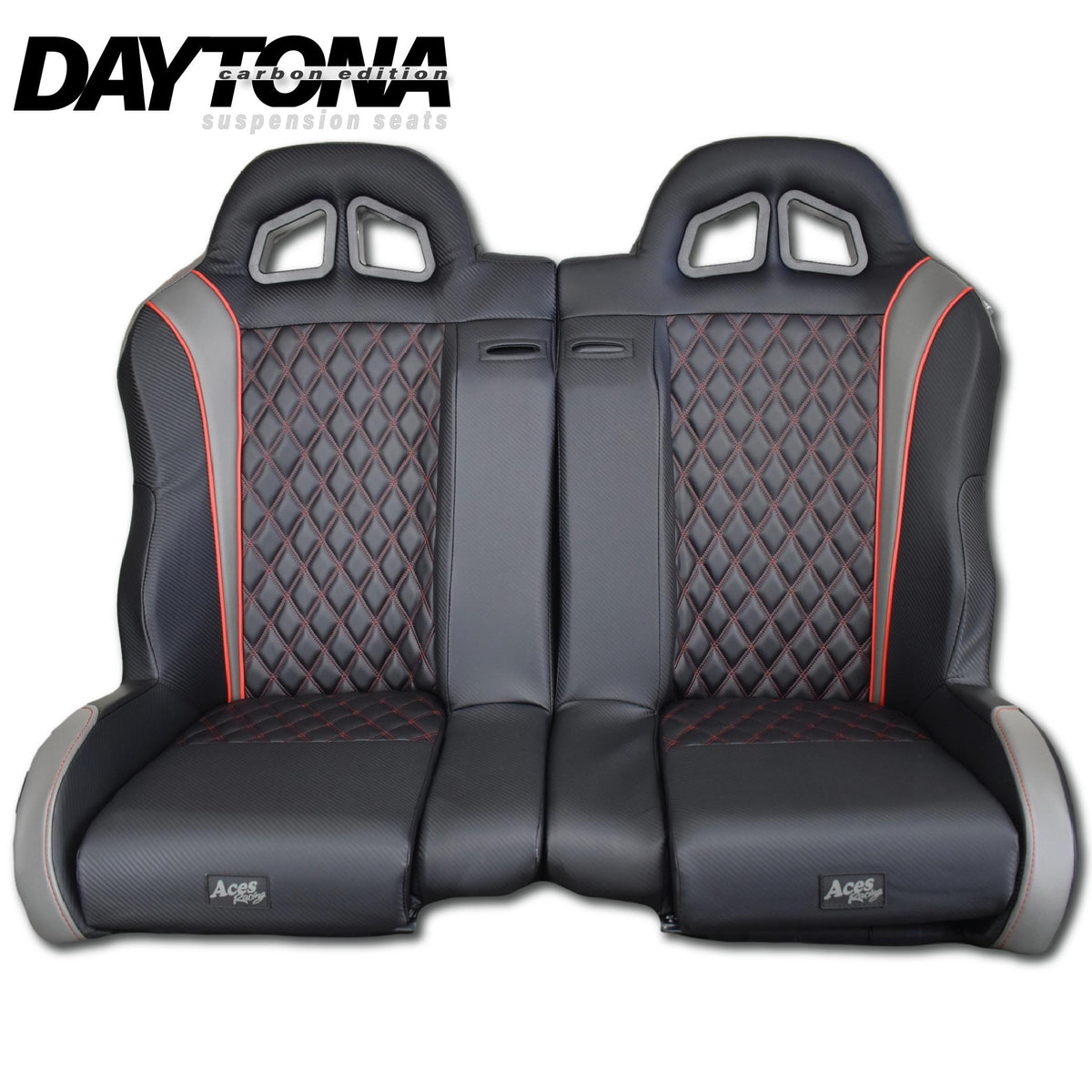 Daytona Split Bench Seat RZR 1000/Turbo-Seats-Aces Racing-Black-(No Harnesses)-Black Market UTV