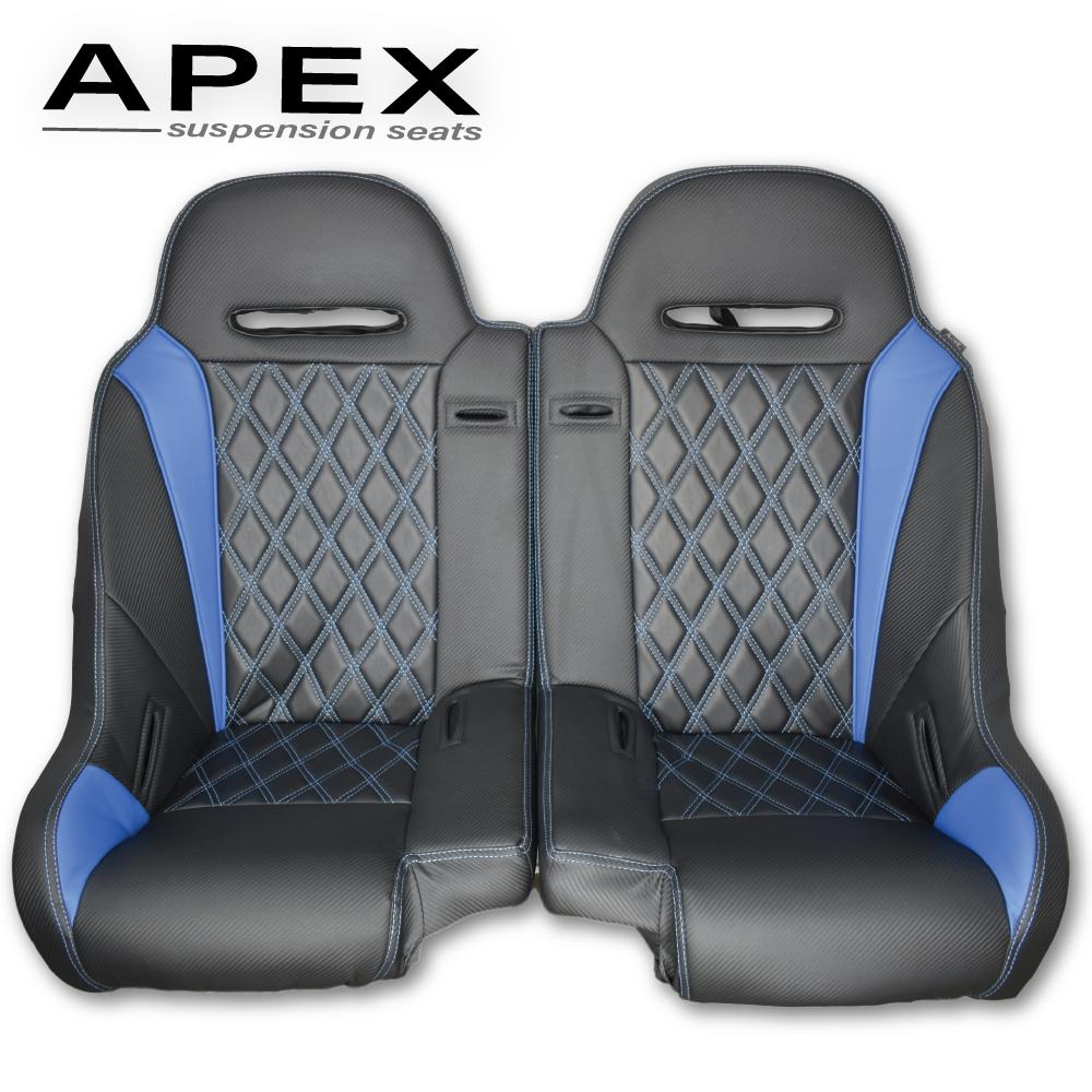 Front/Rear Split Bench Seat RZR 1000/Turbo-Seats-Aces Racing-Apex-Black-No harnesses-Black Market UTV