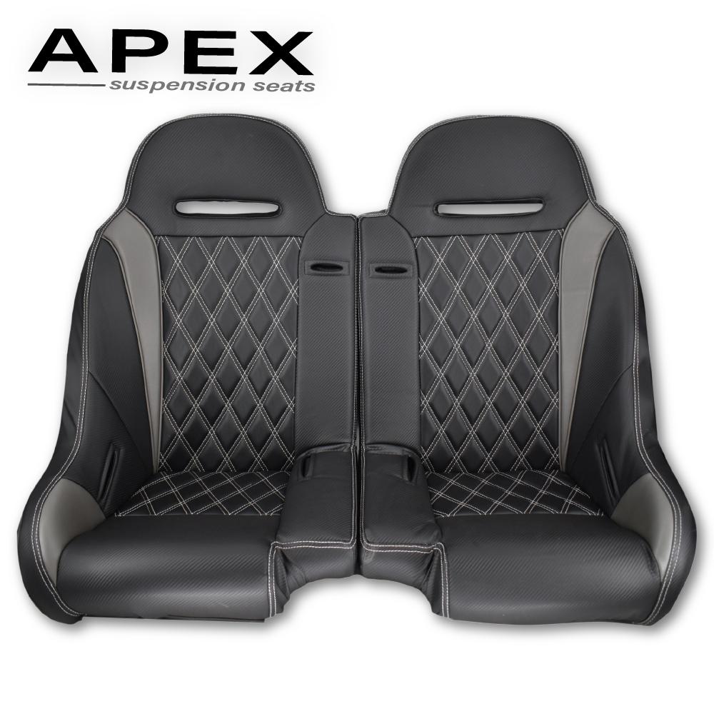 Front/Rear Split Bench Seat RZR 1000/Turbo-Seats-Aces Racing-Apex-Black-No harnesses-Black Market UTV