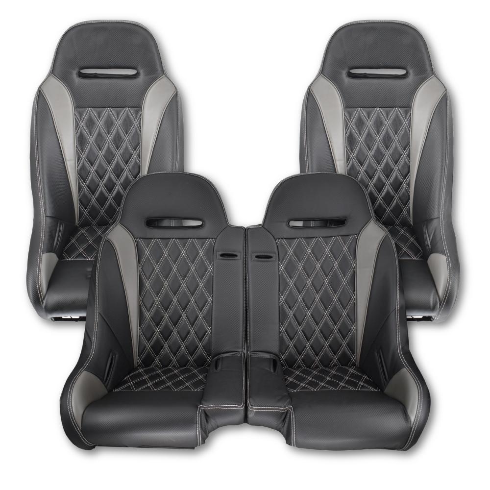 Apex Seats and Bench Seat (Bundle)-Seats-Aces Racing-Black-Split Bench-Polaris RZR-Black Market UTV