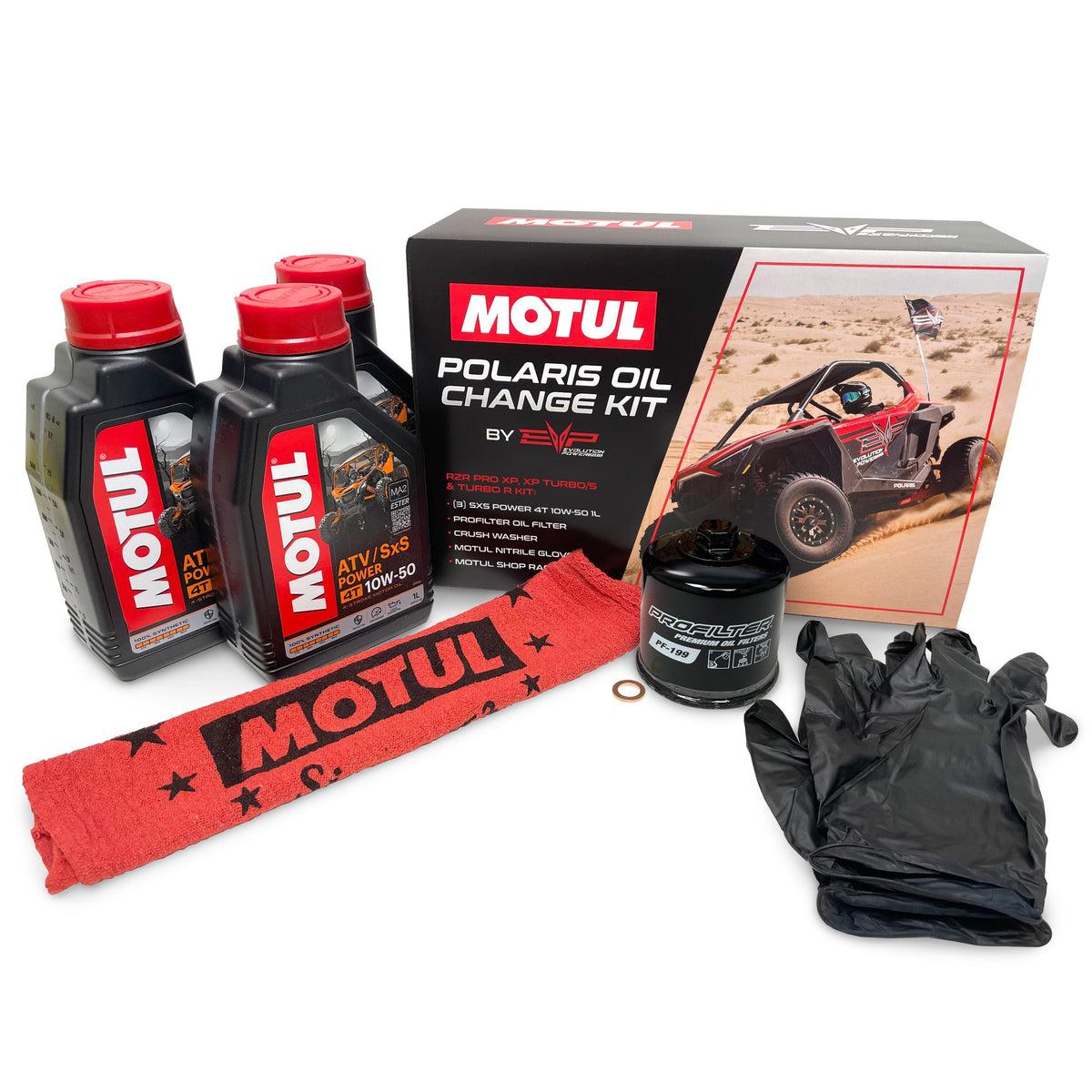 EVP Motul® Oil Change Kits, Polaris Pro XP &amp; XP Turbo/S-change oil-EVP-10W-50 4T Dune/Trail-Black Market UTV