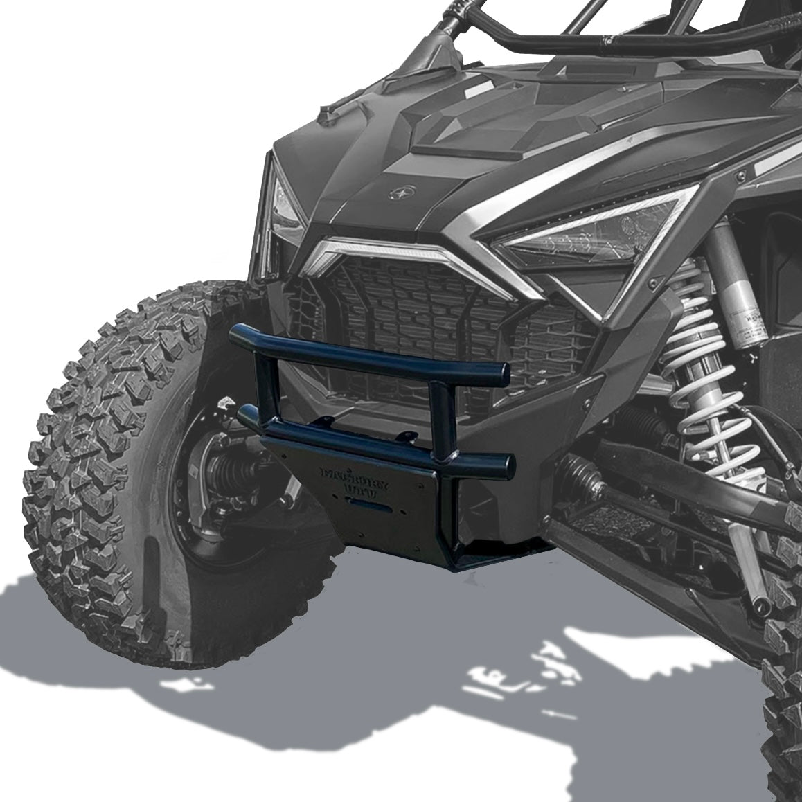 Polaris RZR Pro R / Turbo R / Pro S Winch Bumper V2-Bumpers-Factory UTV-No fairlead cutout - flush bash plate-Black Market UTV