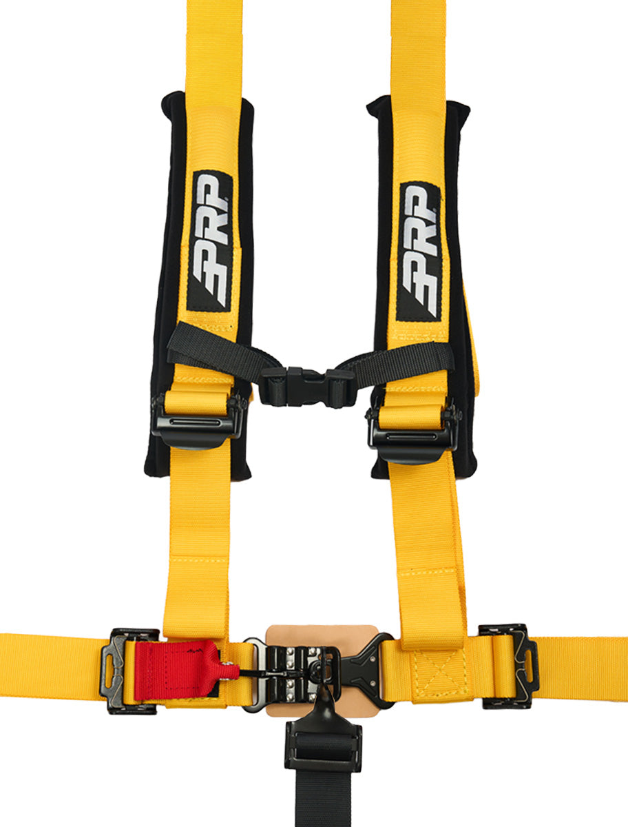 5.2 Harness with Shoulder Straps Sewn to Lap-Harness-PRP Seats-Yellow-Black Market UTV