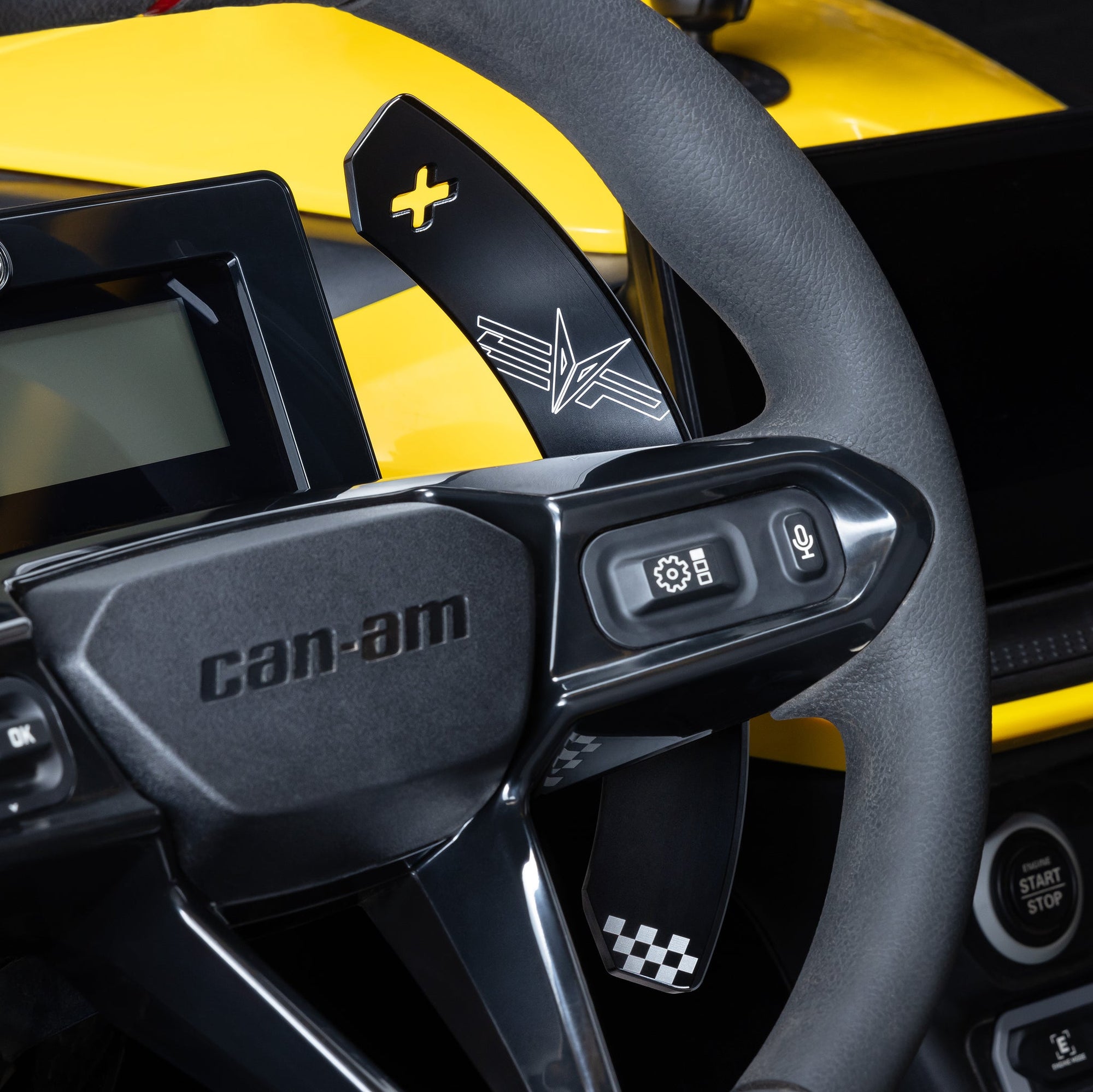 EVP BILLET PADDLE SHIFTERS FOR CAN-AM MAVERICK R-Steering Wheel-EVP-Black Market UTV
