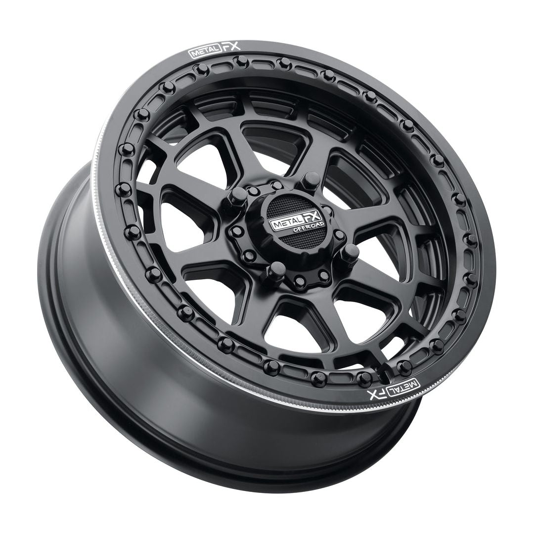 Outlaw Beadlock Wheel (Satin Black)-Wheels-Metal FX Offroad-15x8 | +38mm/4.5+1.5 | 4x136/4x137 (Can-Am / Honda)-Black Market UTV