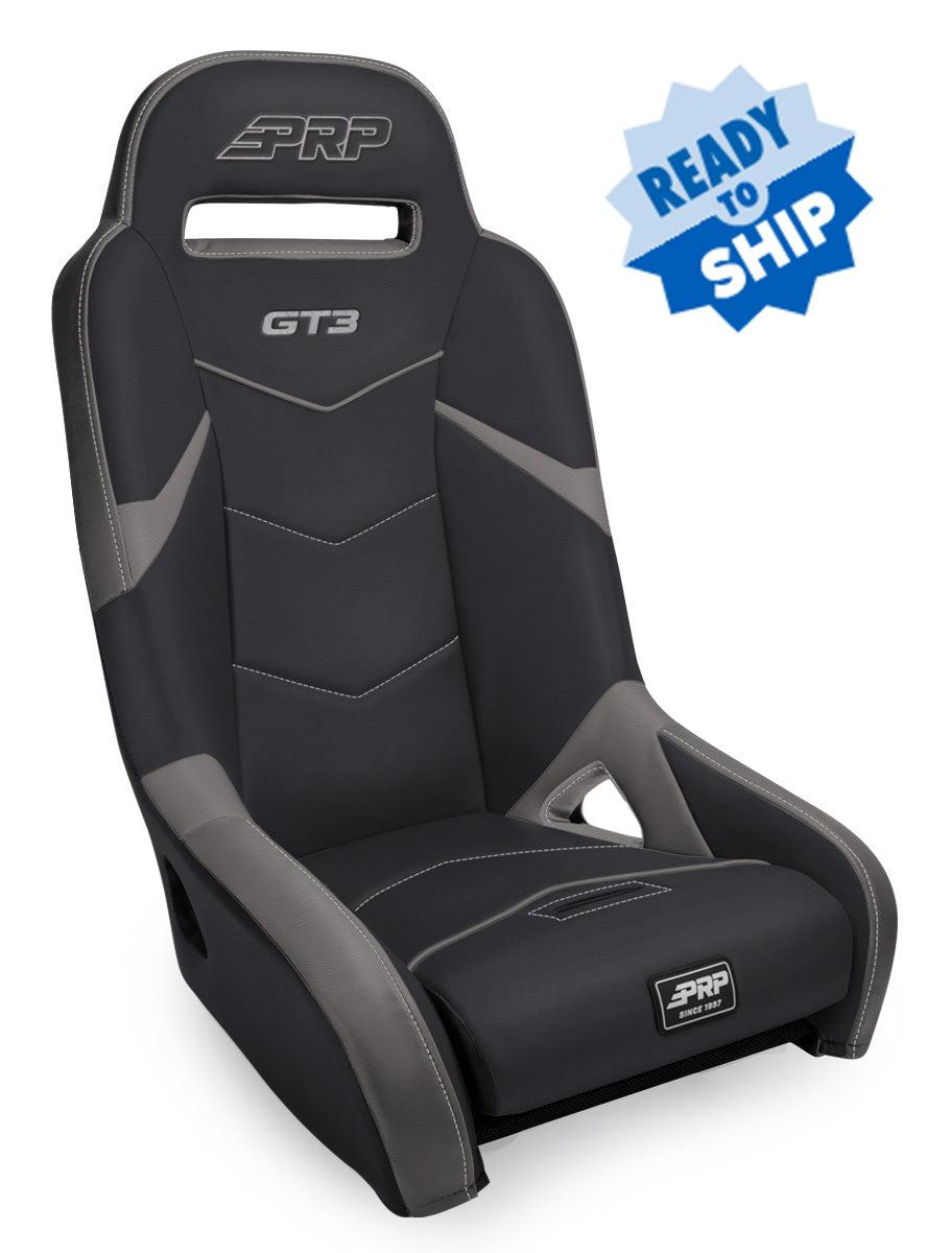 GT3 SUSPENSION SEAT – (2 COLOR OPTIONS)-Seats-PRP Seats-Grey-Black Market UTV
