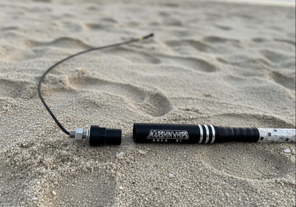 Marshin Whips Area 51 LED Whips: Carbon Fiber & Hidden Cables-Marshin Whips-2ft-RGBW Black-Black Market UTV