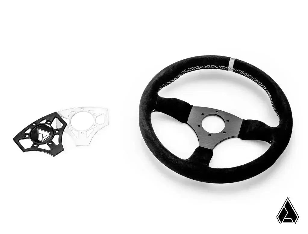 350R SUEDE UTV STEERING WHEEL-Steering Wheel-Assault Industries-White-Black Market UTV