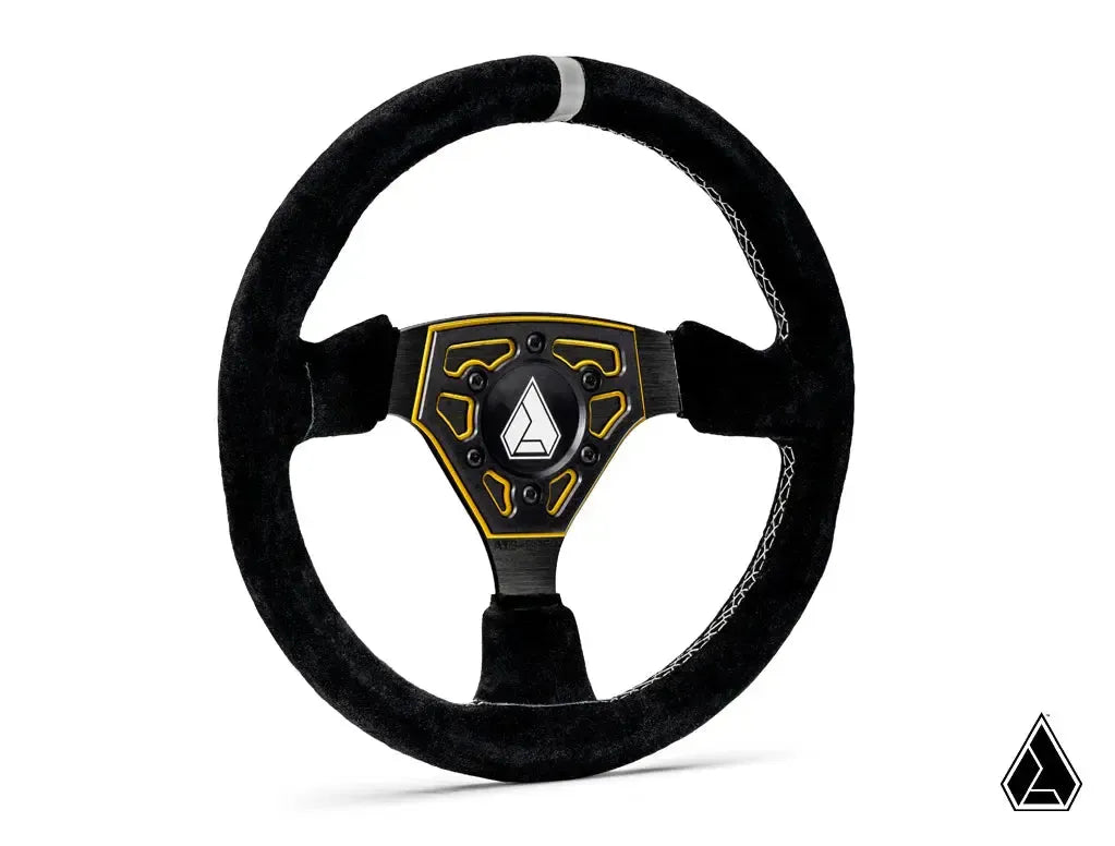 Universal Navigator Suede UTV Steering Wheel-Steering Wheel-Assault Industries-Yellow-Black Market UTV