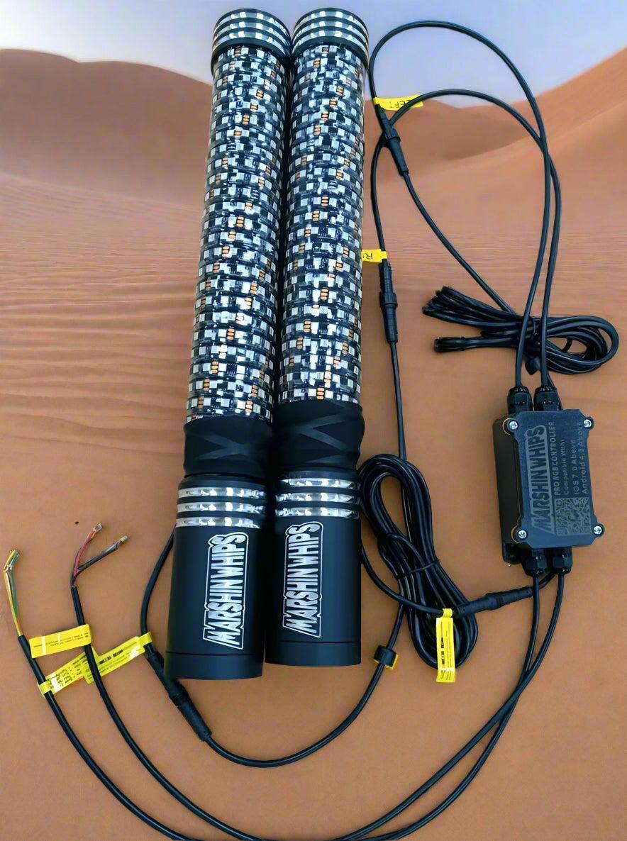 Big Moe 2.0 Multi Color with Brake and Turn Signals-Whip-Marshin Whips-8"-Black Market UTV