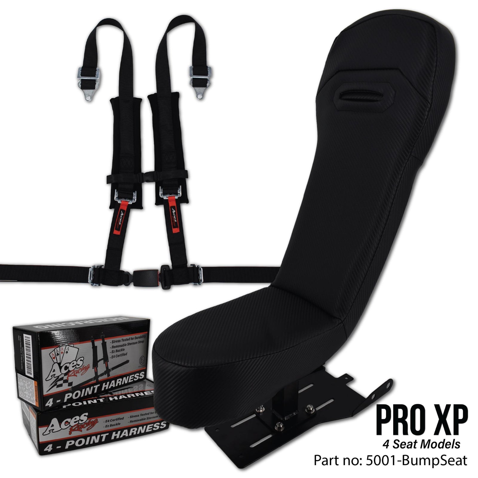 PRO XP Bump Seat-Kids Seat-Aces Racing-No Harness-Black Market UTV
