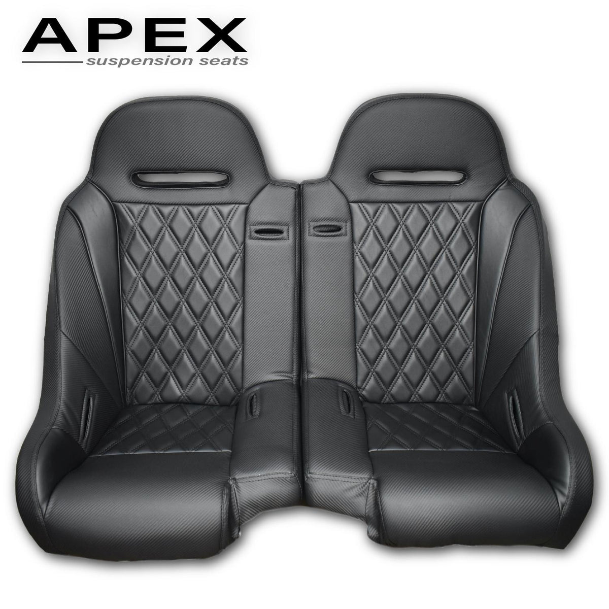 Front/Rear Split Bench Seat RZR 1000/Turbo-Seats-Aces Racing-Apex-Black-No harnesses-Black Market UTV