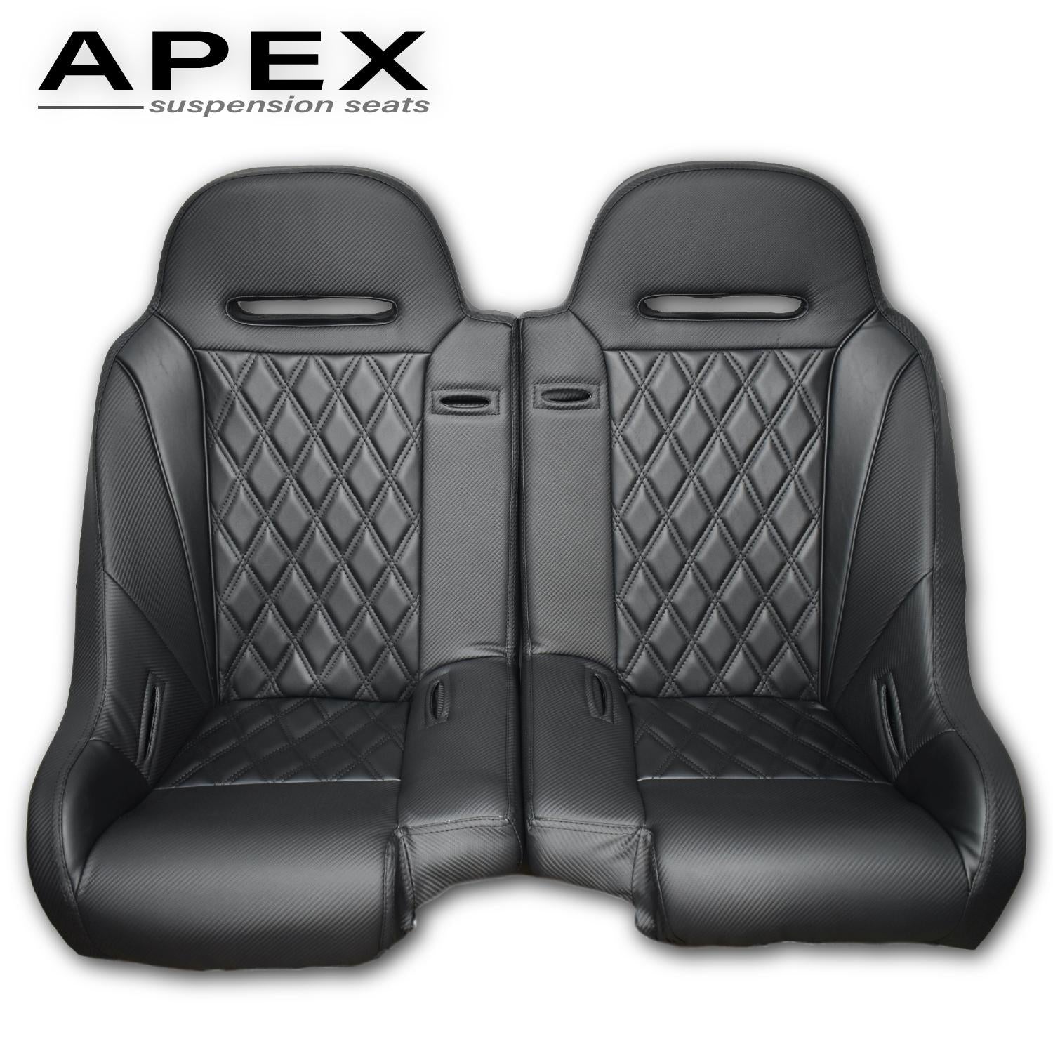 Front/Rear Split Bench Seat RZR 1000/Turbo-Seats-Aces Racing-Apex-Black-No harnesses-Black Market UTV