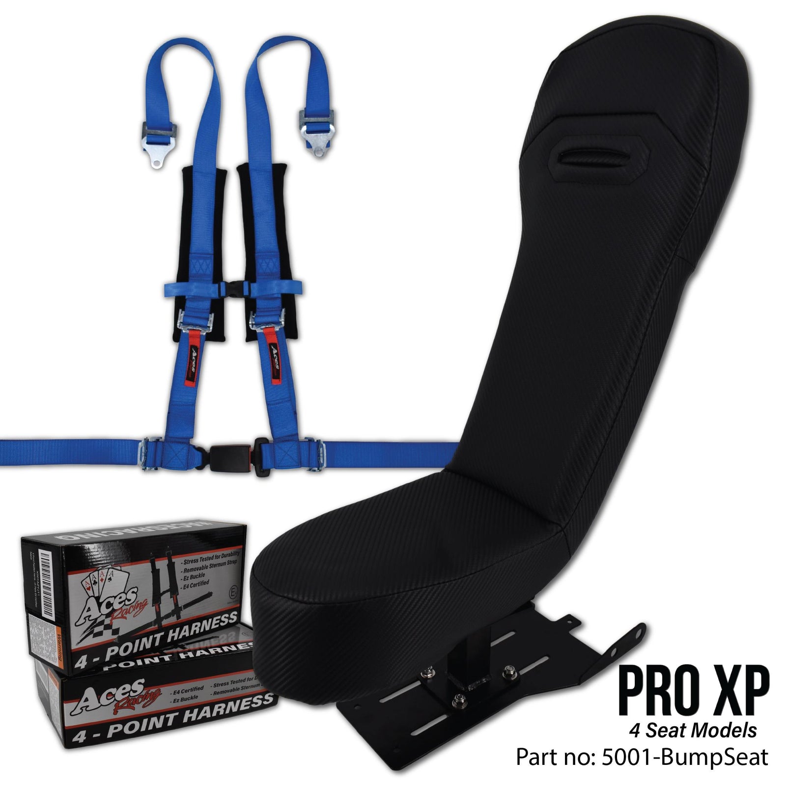PRO XP Bump Seat-Kids Seat-Aces Racing-No Harness-Black Market UTV