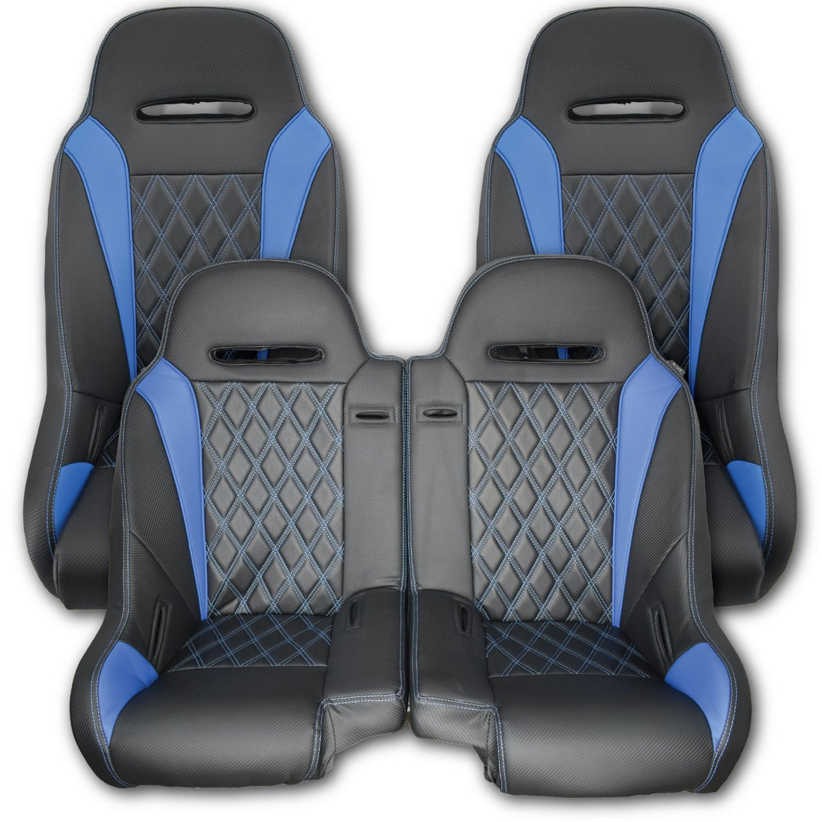 Apex Seats and Bench Seat (Bundle)-Seats-Aces Racing-Black-Split Bench-Polaris RZR-Black Market UTV