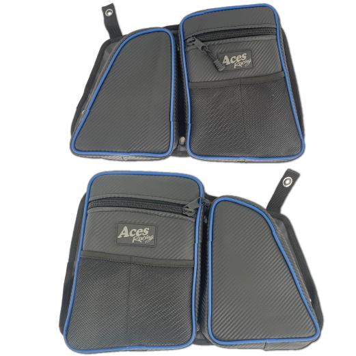 RZR 1000/Turbo Door Bags (Rear)-Storage-Aces Racing-Black/Black-Black Market UTV