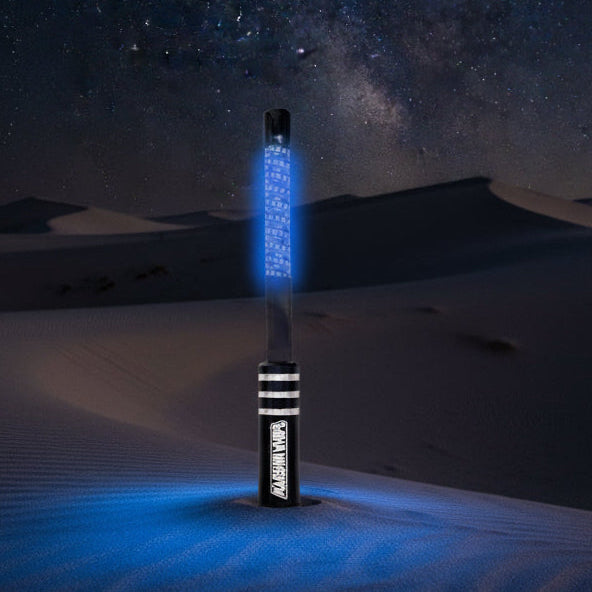 V2 Black Out LED Whip Set: The Ultimate Stealth-Marshin Whips-1 FT-Blue-Black Market UTV