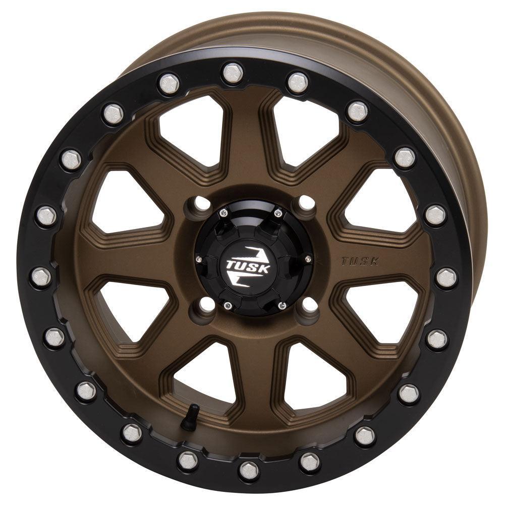 Tusk Uinta Beadlock Wheel-Wheels-TUSK-Front-Bronze-14x7 4.0 + 3.0-Black Market UTV