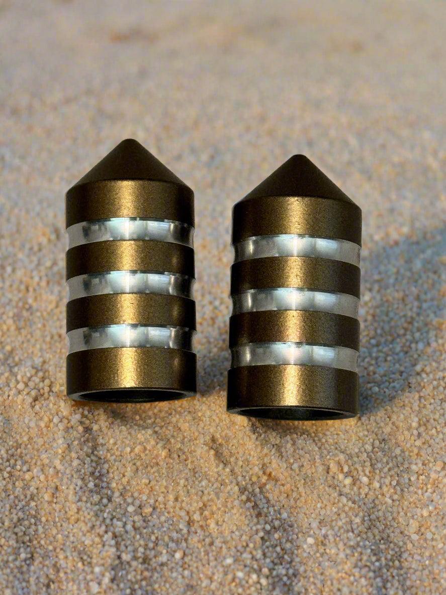 Billet Magnet Base Caps by Marshin Whips-whip accessories-Marshin Whips-Set of 2-BRONZE-Black Market UTV