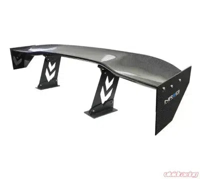 NRG Carbon Fiber 59 Inch Universal Rear Spoiler Arrow Cut Out Stands and End plates-Carbon Fiber-NRG-Black Market UTV