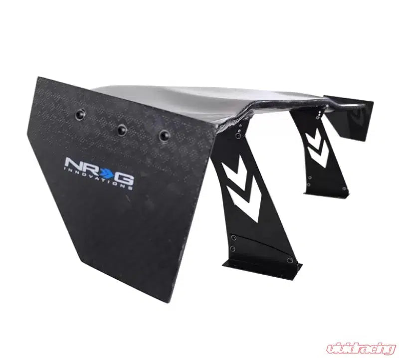 NRG Carbon Fiber 69 Inch Universal Rear Spoiler Diamond-Honey Stand Cut Out and End Plate-Carbon Fiber-NRG-Black Market UTV