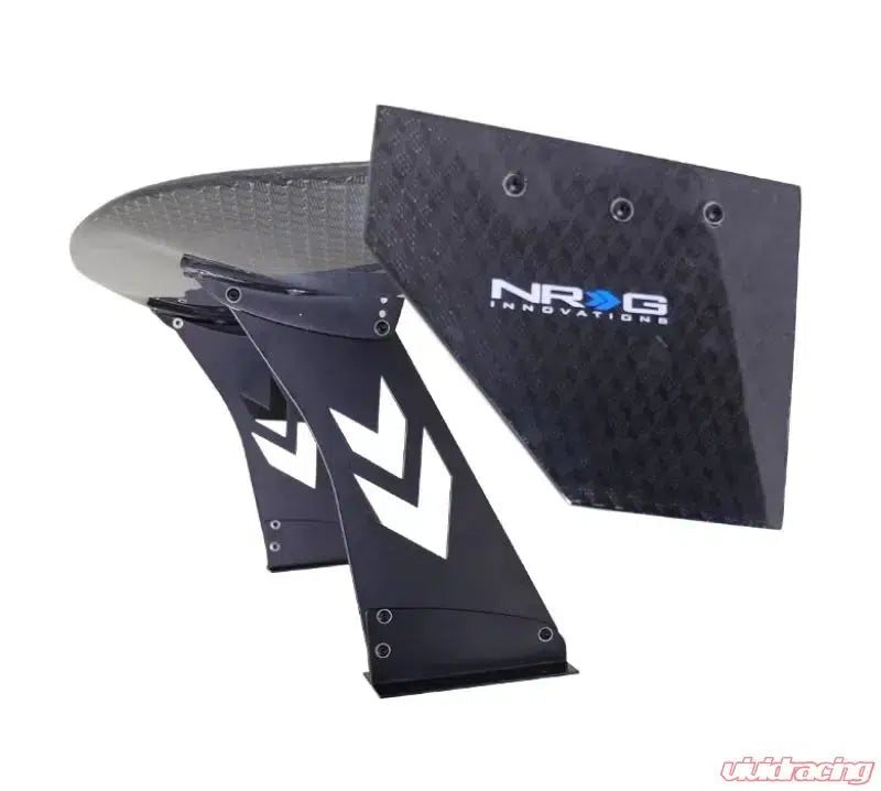 NRG Carbon Fiber 69 Inch Universal Rear Spoiler Diamond-Honey Stand Cut Out and End Plate-Carbon Fiber-NRG-Black Market UTV