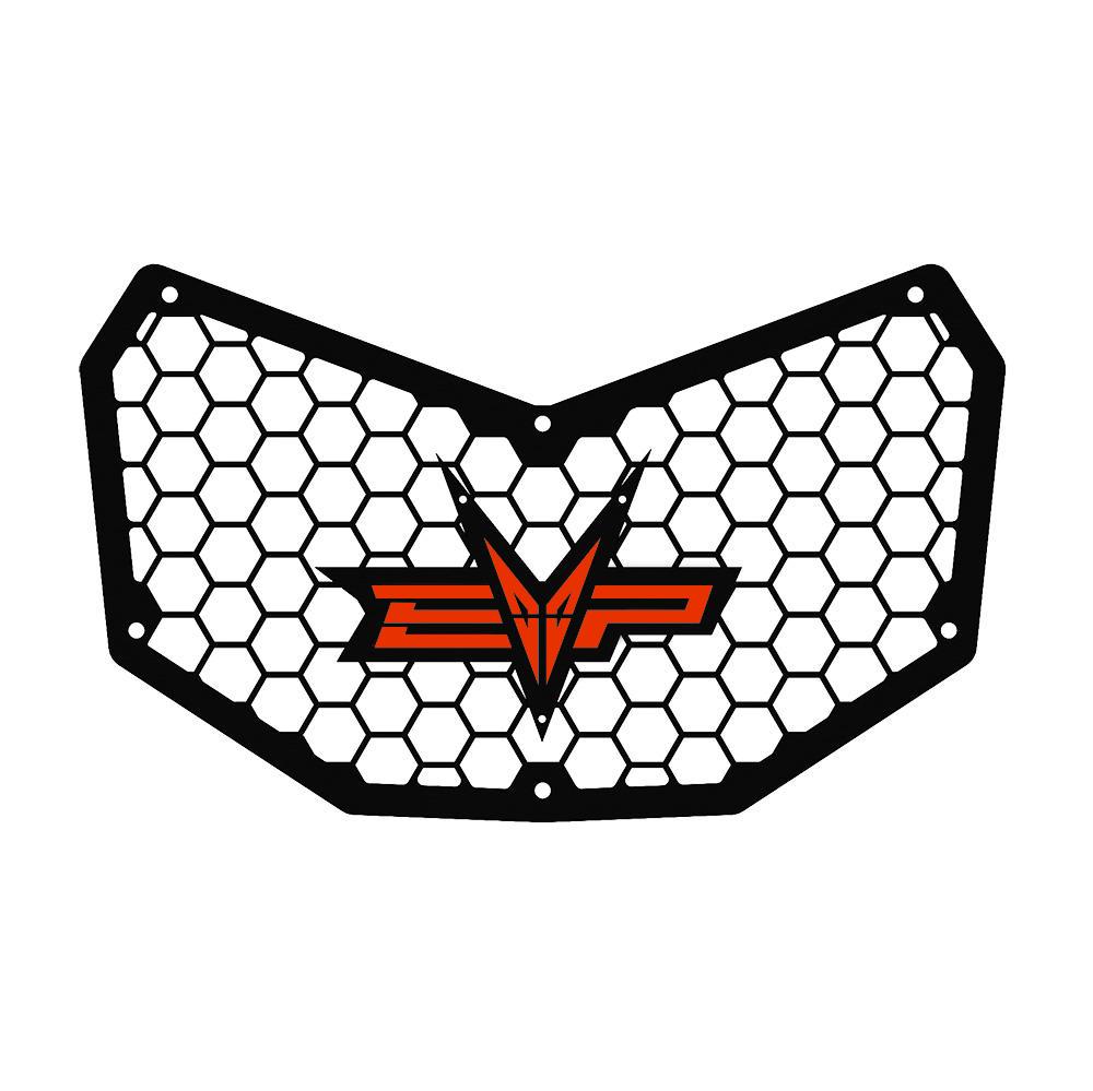 EVP Logo/Emblem for EVP Can-Am Maverick X3 &amp; Polaris RZR Grilles-Grille-EVP-Orange-Red (Matches Can Am Red)-Black Market UTV