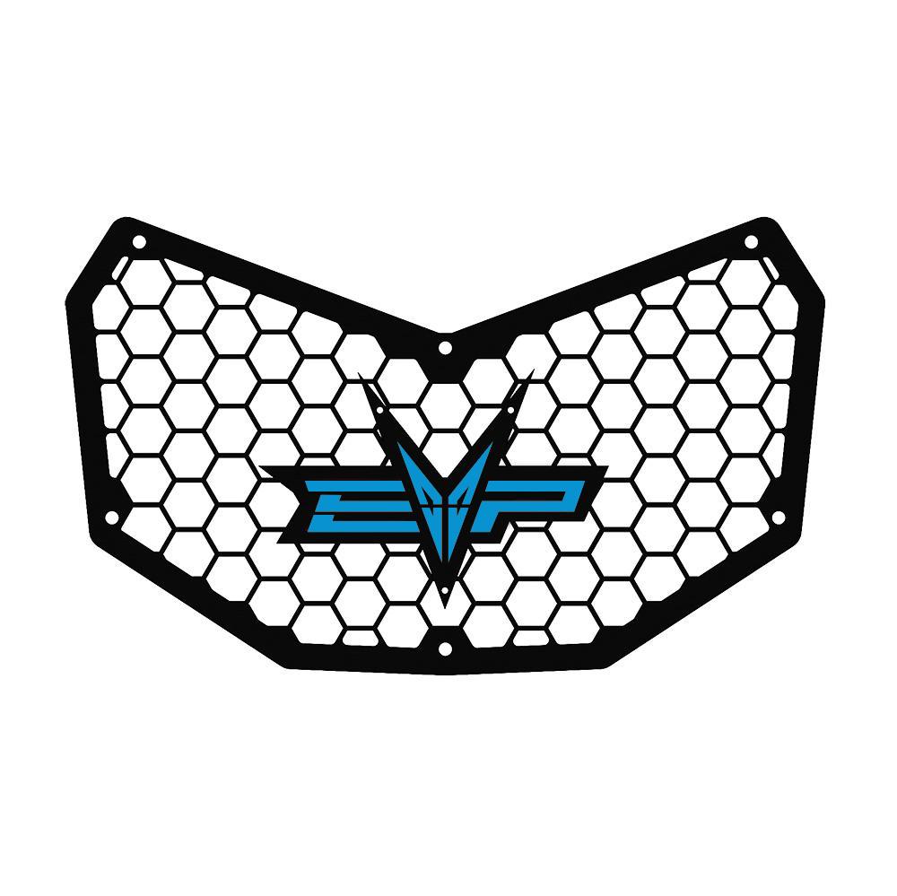 EVP Logo/Emblem for EVP Can-Am Maverick X3 &amp; Polaris RZR Grilles-Grille-EVP-Light Blue (Matches Can Am Blue)-Black Market UTV