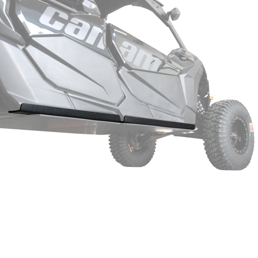 Can-Am Maverick X3 Max UHMW Rock Sliders-Rock Sliders-Factory UTV-1/2"-Install with our (Factory UTV) UHMW Skid Plate-Black Market UTV