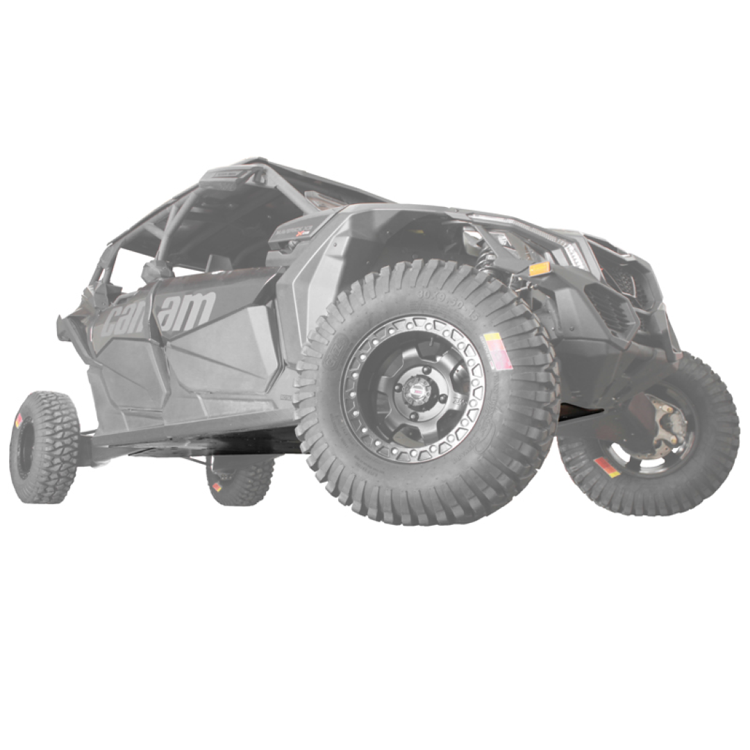 Can-Am Maverick X3 Max UHMW Skid Plate-Skid Plates-Factory UTV-1/2"-No X-Brace-Black Market UTV