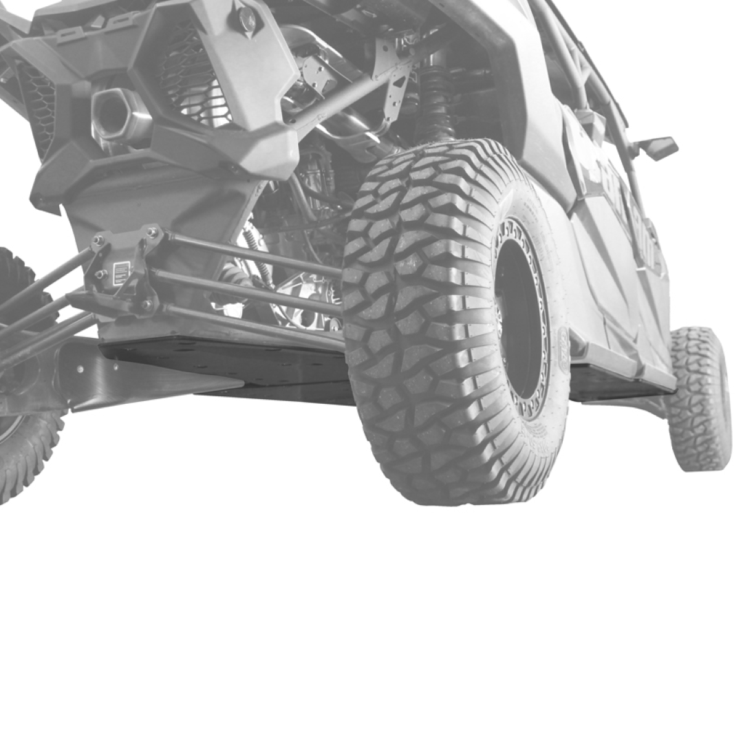 Can-Am Maverick X3 Max UHMW Skid Plate-Skid Plates-Factory UTV-1/2&quot;-No X-Brace-Black Market UTV