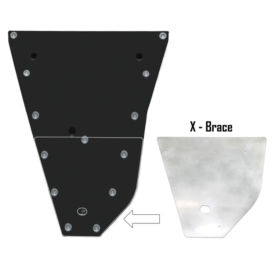 Can-Am Maverick X3 Max UHMW Skid Plate-Skid Plates-Factory UTV-1/2"-Add X-Brace-Black Market UTV
