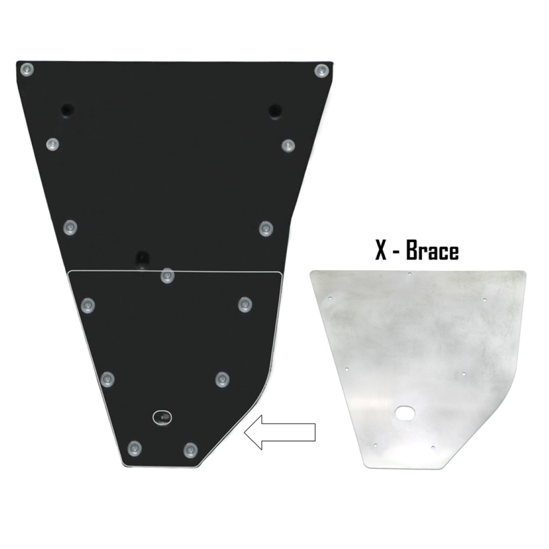 Can-Am Maverick X3 Max UHMW Skid Plate-Skid Plates-Factory UTV-1/2&quot;-Add X-Brace-Black Market UTV