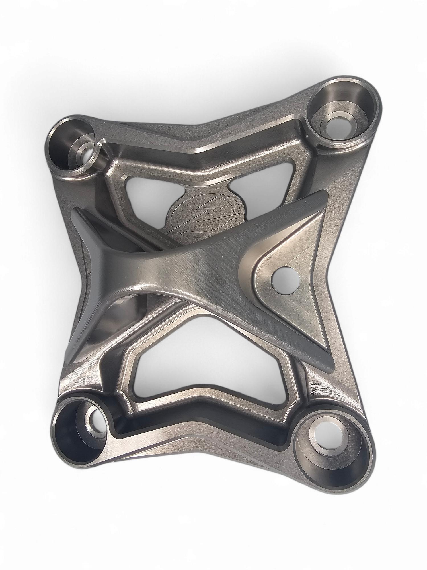 2017+ Can Am X3 Maverick 6 bolt EOD XL Radius Rod Plate with Tow Hook Gun Metal-Radius Rod Plate-Elektric Offroad Design-Black Market UTV