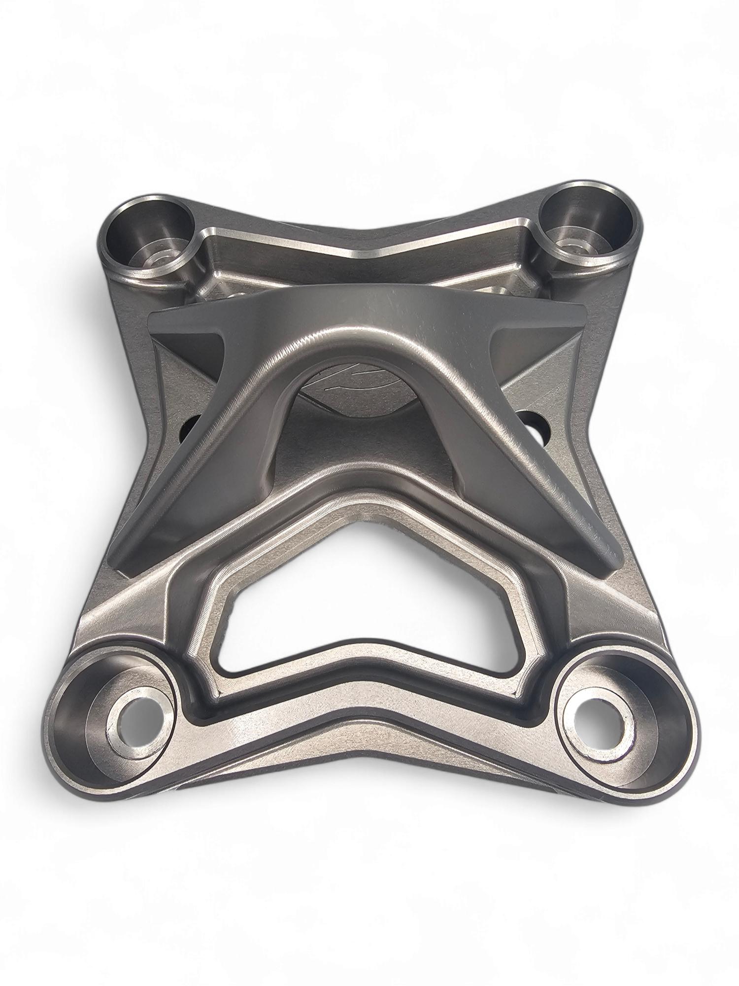 2017+ Can Am X3 Maverick 6 bolt EOD XL Radius Rod Plate with Tow Hook Gun Metal-Radius Rod Plate-Elektric Offroad Design-Black Market UTV