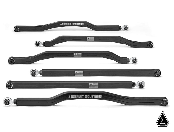 Assault Industries High-Clearance Billet Radius Arms (fits: Can-Am Maverick R)-Radius Rod Plate-Assault Industries-Radius Arms Only-Black Market UTV